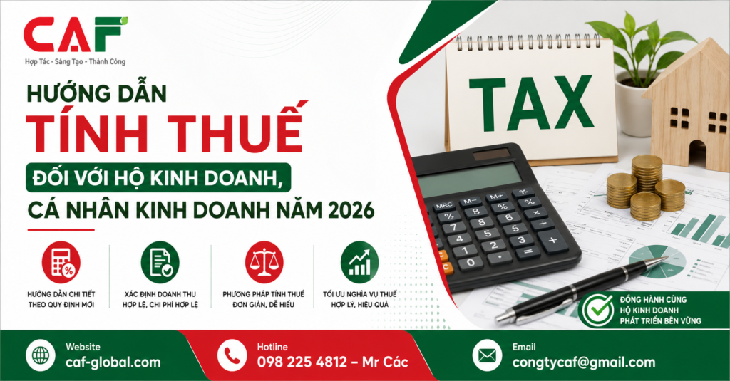 Cách tính thuế đối với cá nhân kinh doanh, hộ kinh doanh